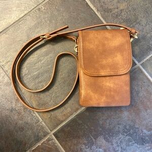 Fossil Brown Leather Crossbody Bag